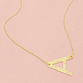 -A- Gold Dipped Monogram Pendant Necklace